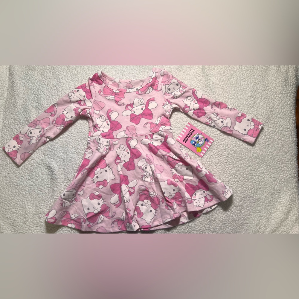 Pink Cartoon Character Dress